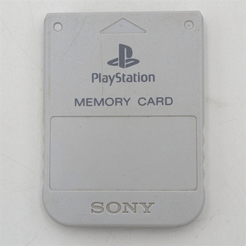 Originalt Playstation One Memory Card - Lys grå - 1 Mega - Playstation One Tilbehør (B Grade) (Genbrug) 